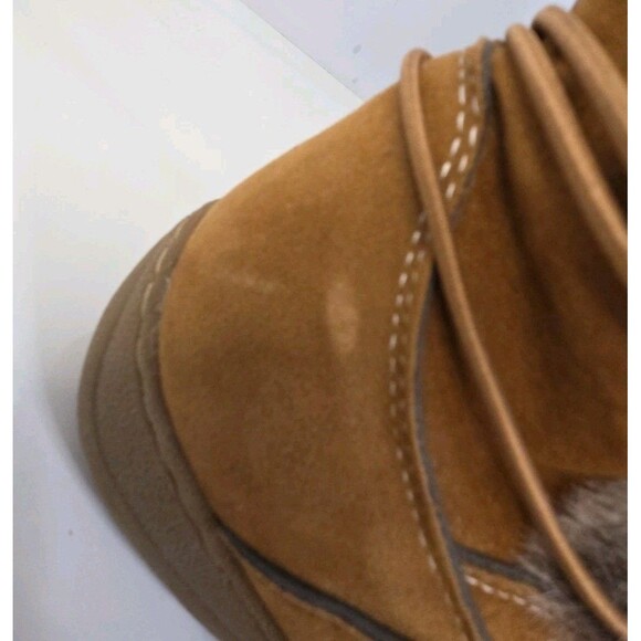 Journee Collection Zip Up Faux Fur Brown Eskimo Boots Sz 8.5 Winter Comfort - Picture 13 of 13